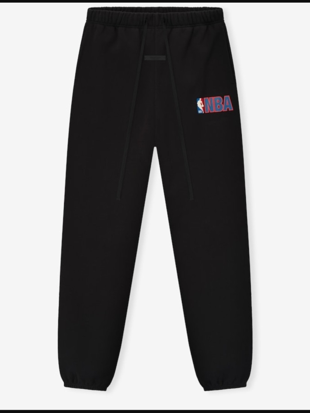 NWT Fear of God x NBA Black Sweatpants with Red & Blue NBA Logo